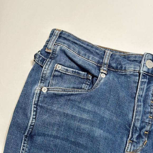 Pilcro And The Letterpress Anthropologie Womens Size 28 Jeans Denim Raw Hem - Picture 14 of 16